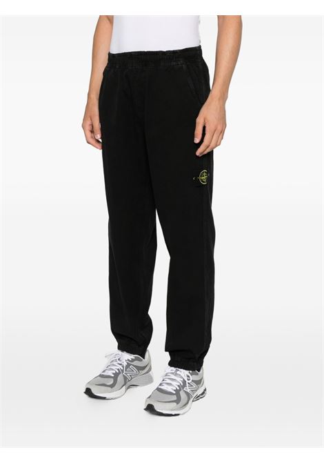 pantaloni panama cotton old effect uomo neri STONE ISLAND | K2S15 3100009 S0184V0129